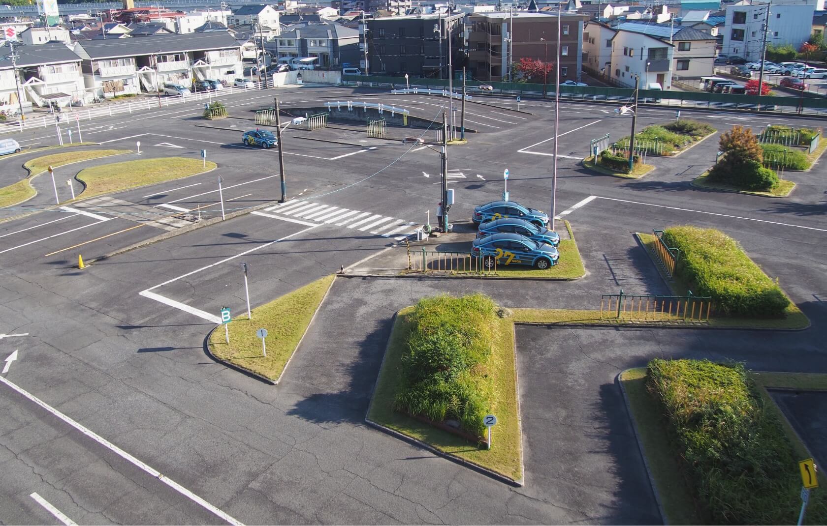海田自動車学校内の教習ルートの上空写真